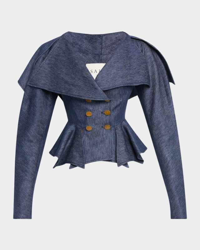Callo Redingote Cape Peplum Jacket